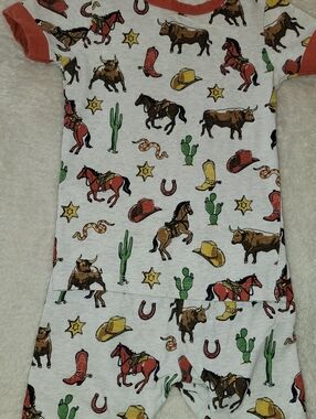 Hatley summer PJ set Western 5t